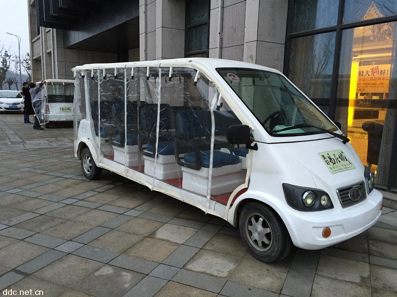 定做四轮电动观光车遮阳帘