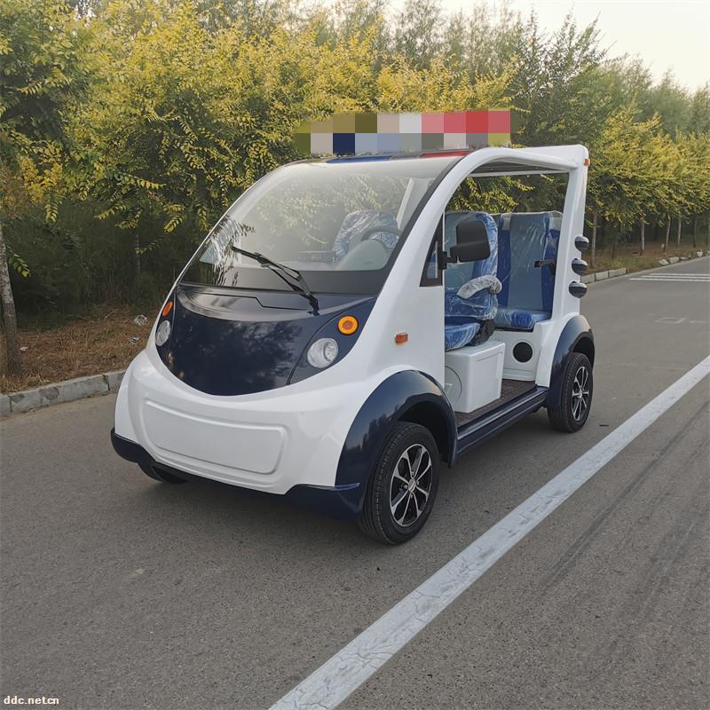 凯驰铁壳电动巡逻车四轮物业校园保安景区观光楼盘摆渡车四座