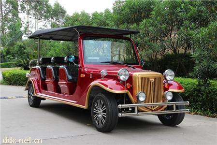 浪漫紅色8座電動看樓接待觀光老爺車